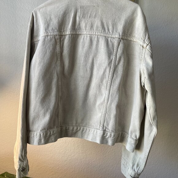 Womens Light Beige Denim Jacket – Size XL - Picture 4 of 7